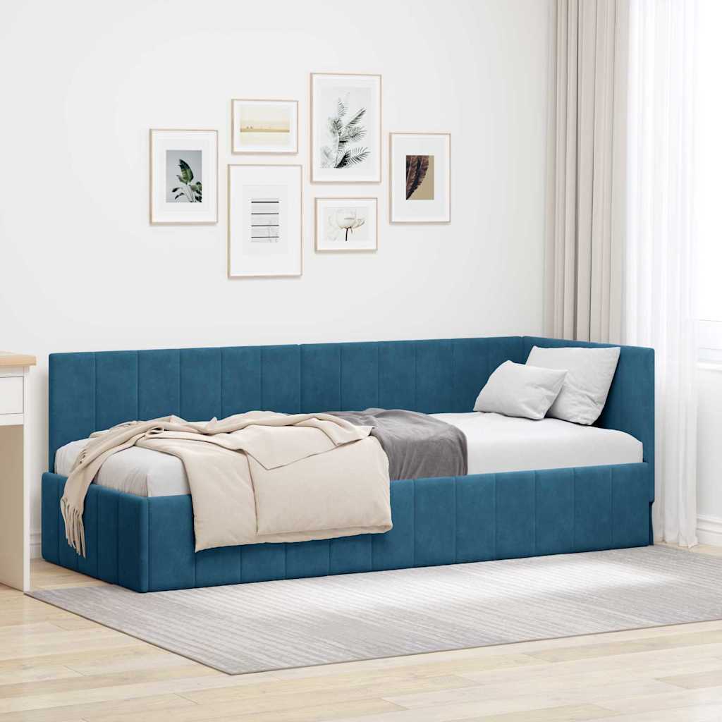 Estructura de cama en esquina Amarillo 100 cm x 200 cm