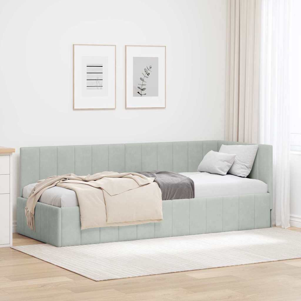 Estructura de cama en esquina Amarillo 100 cm x 200 cm