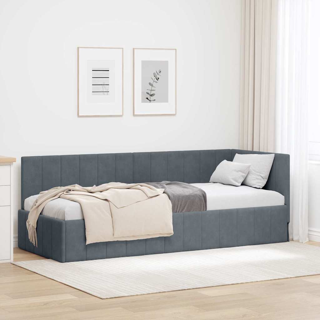 Estructura de cama en esquina Amarillo 100 cm x 200 cm