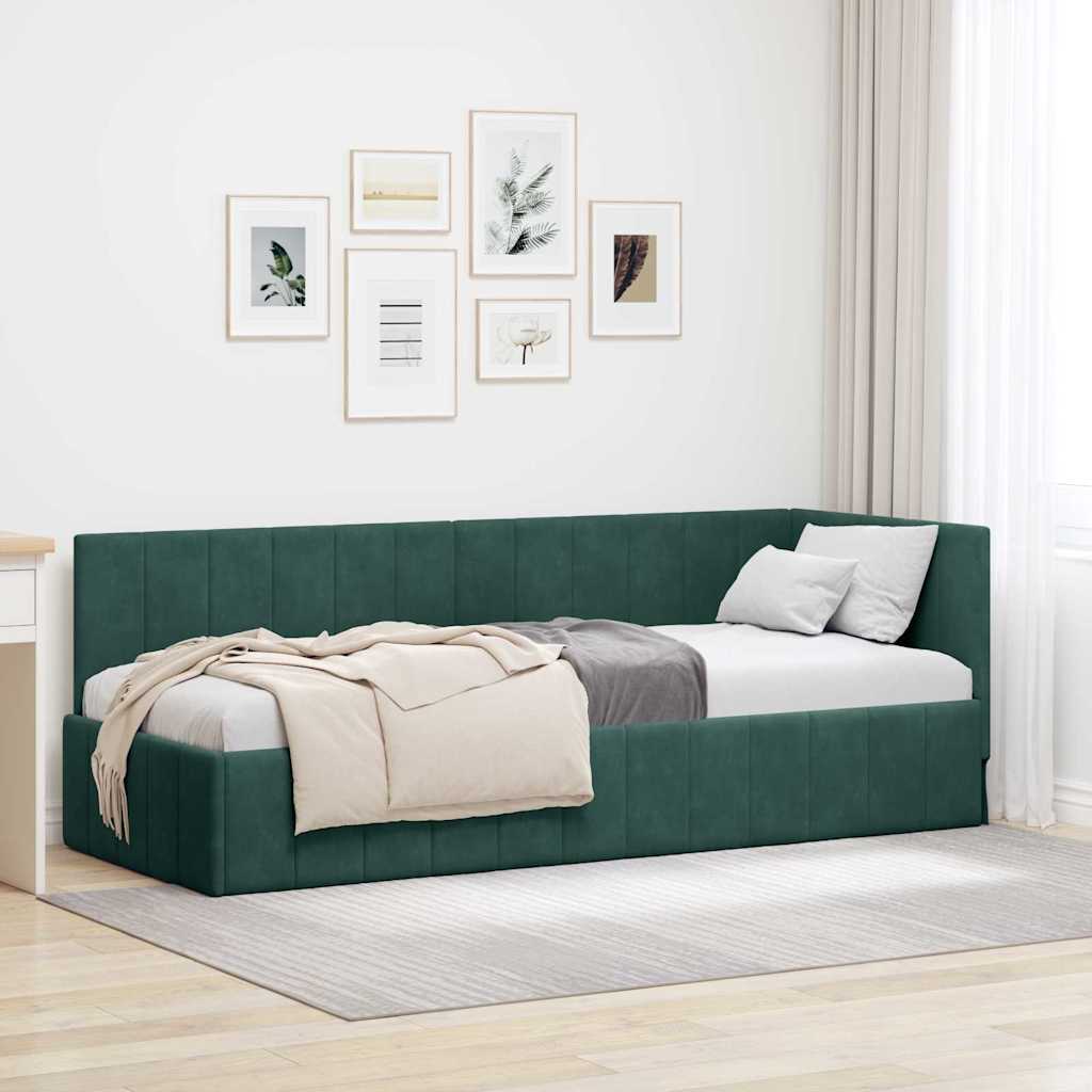 Estructura de cama en esquina Amarillo 100 cm x 200 cm