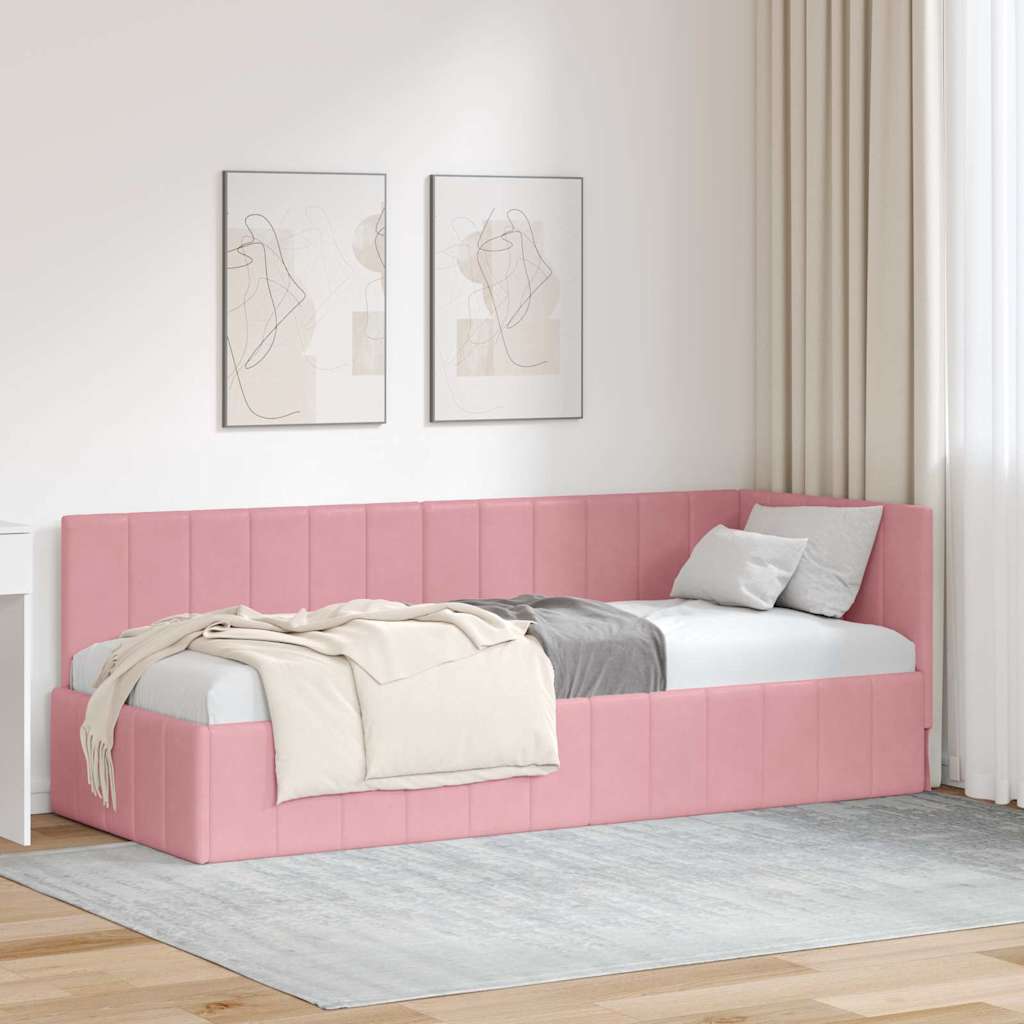 Estructura de cama en esquina Amarillo 100 cm x 200 cm