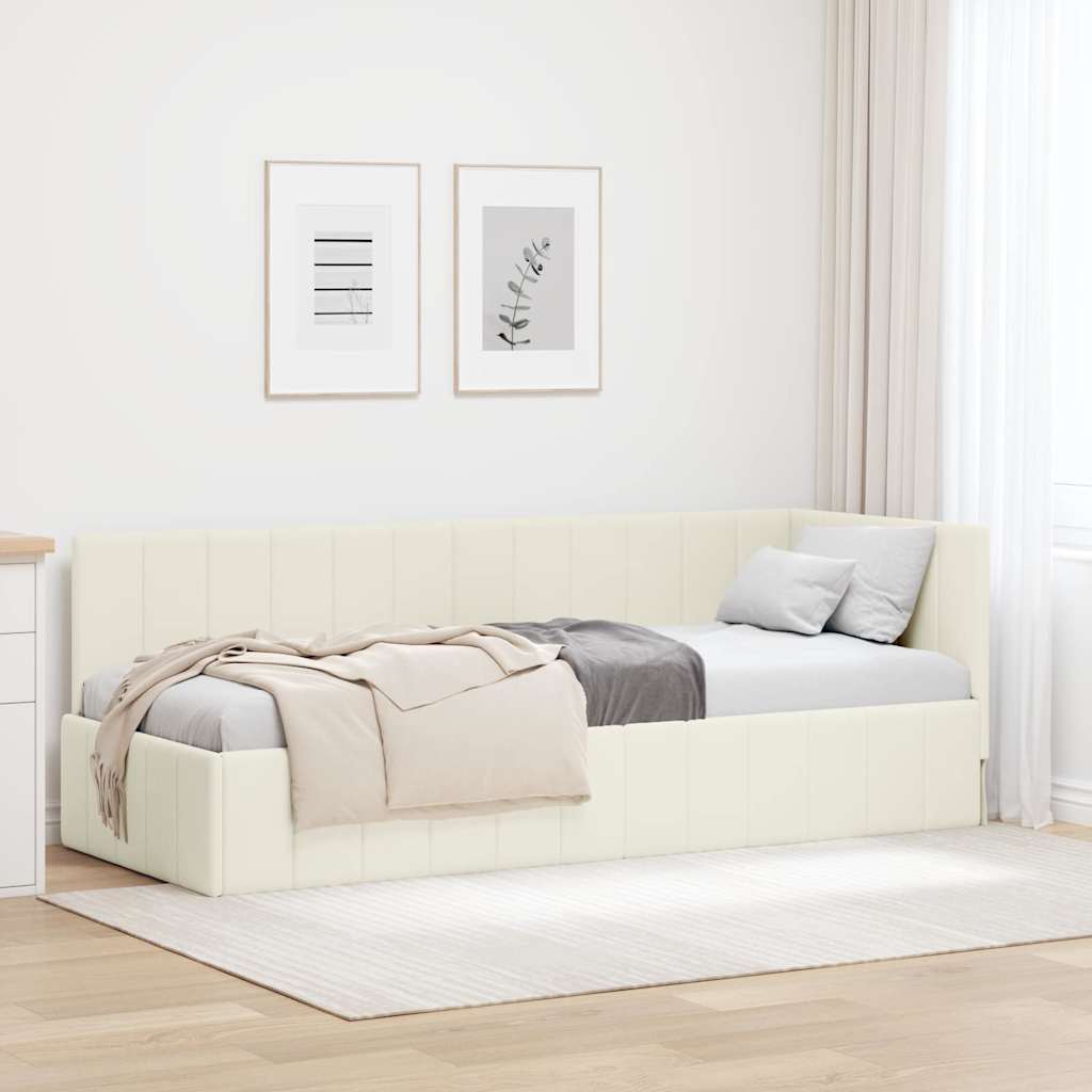 Estructura de cama en esquina Amarillo 100 cm x 200 cm