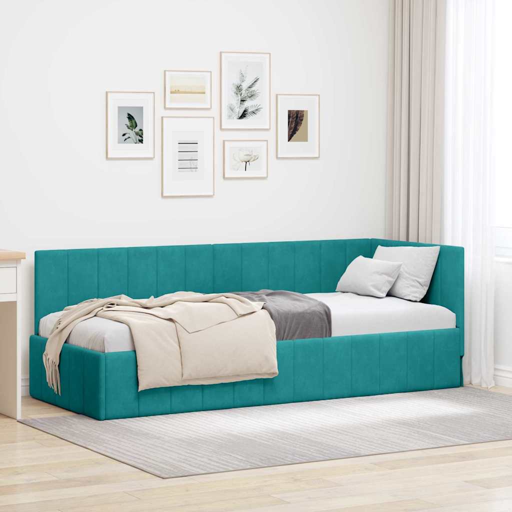 Estructura de cama en esquina Amarillo 100 cm x 200 cm