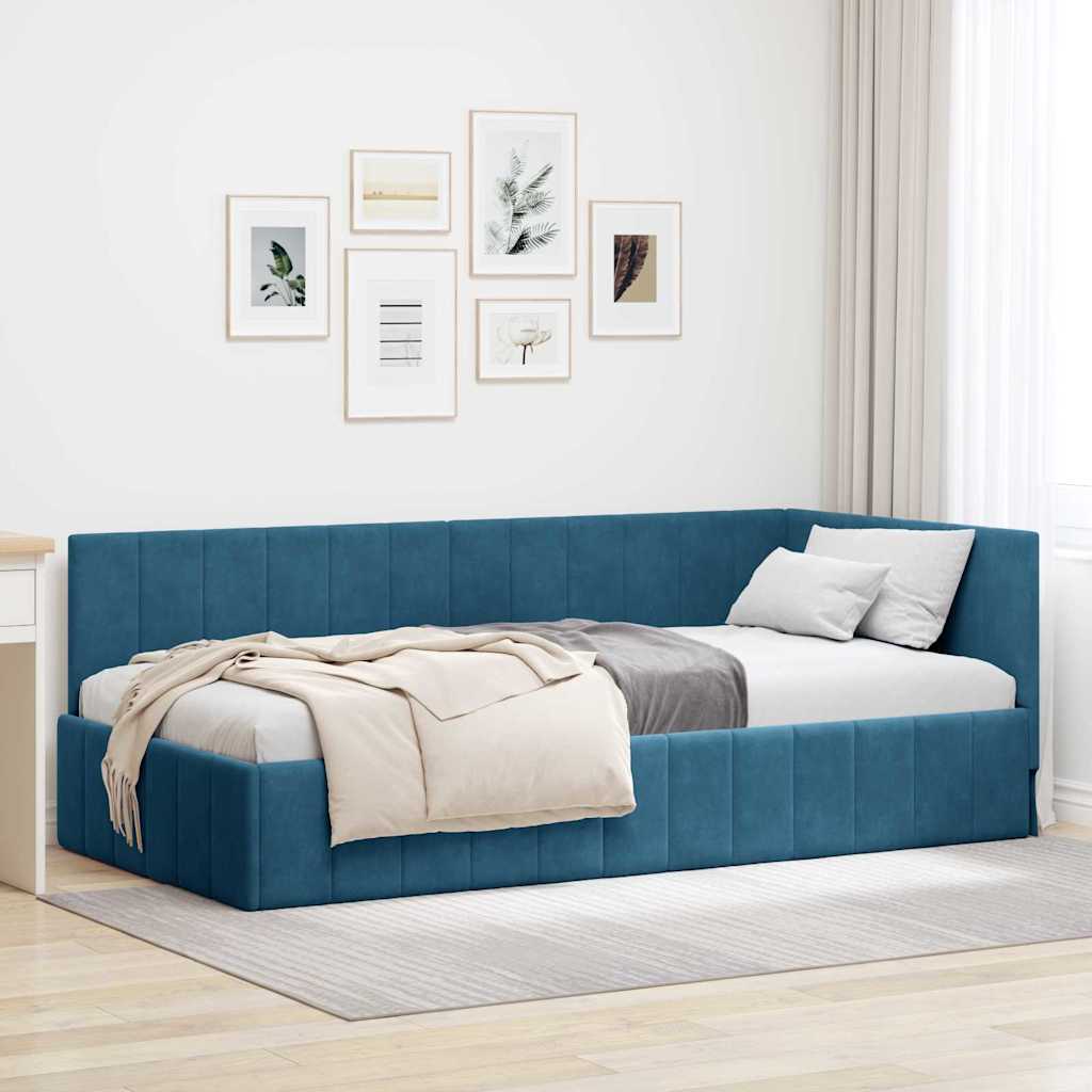Estructura de cama en esquina Amarillo 100 cm x 200 cm
