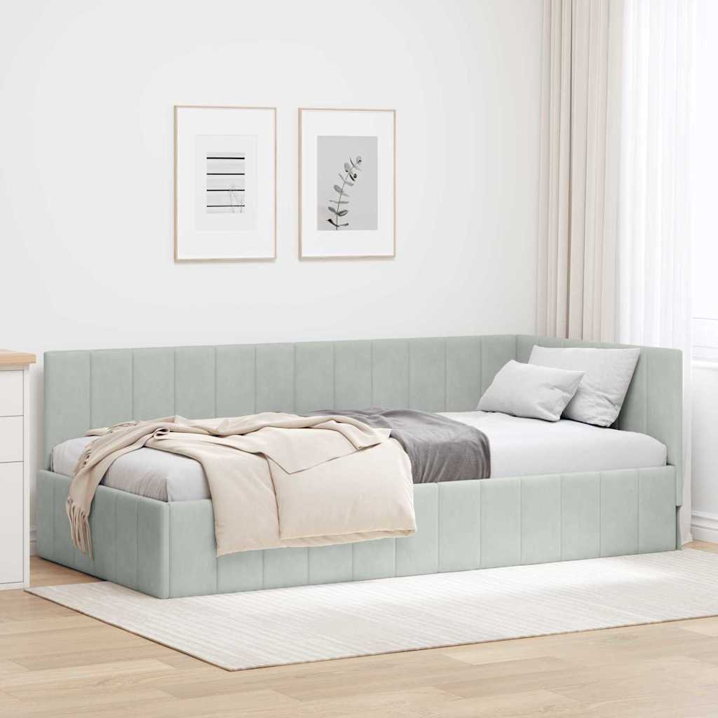 Estructura de cama en esquina Amarillo 100 cm x 200 cm