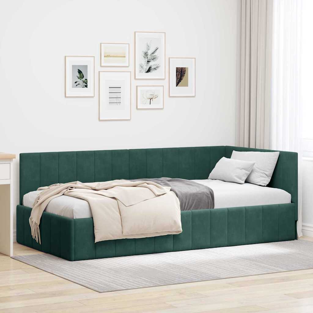 Estructura de cama en esquina Amarillo 100 cm x 200 cm