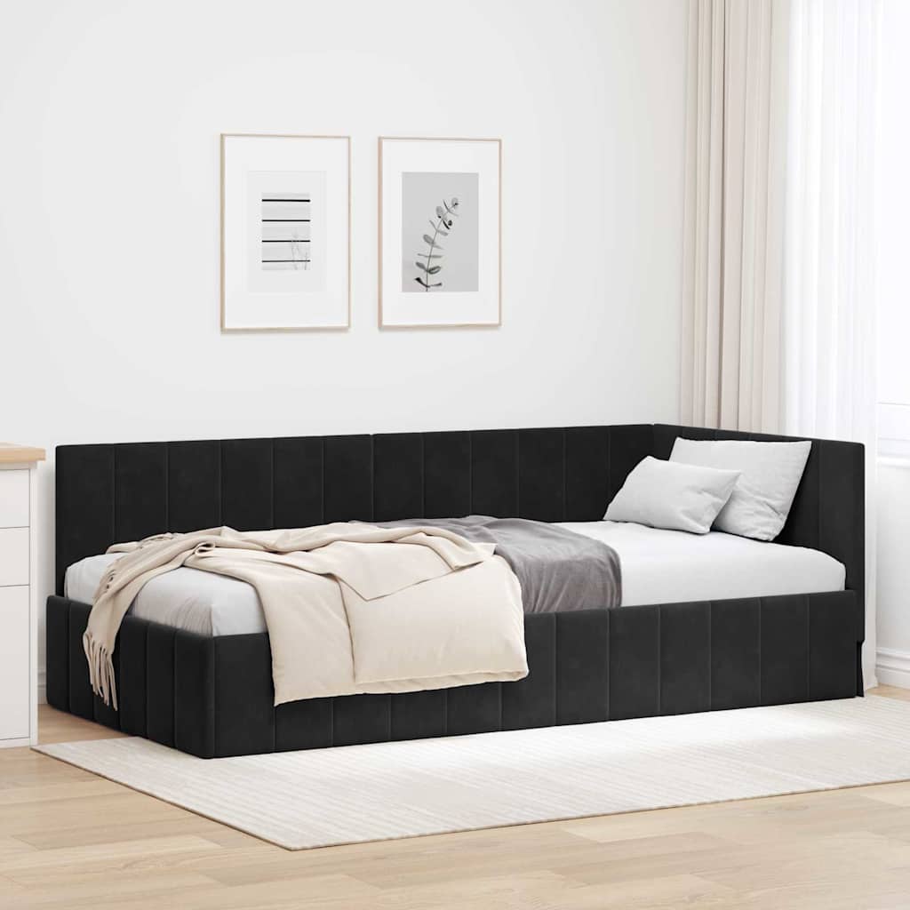 Estructura de cama en esquina Amarillo 100 cm x 200 cm