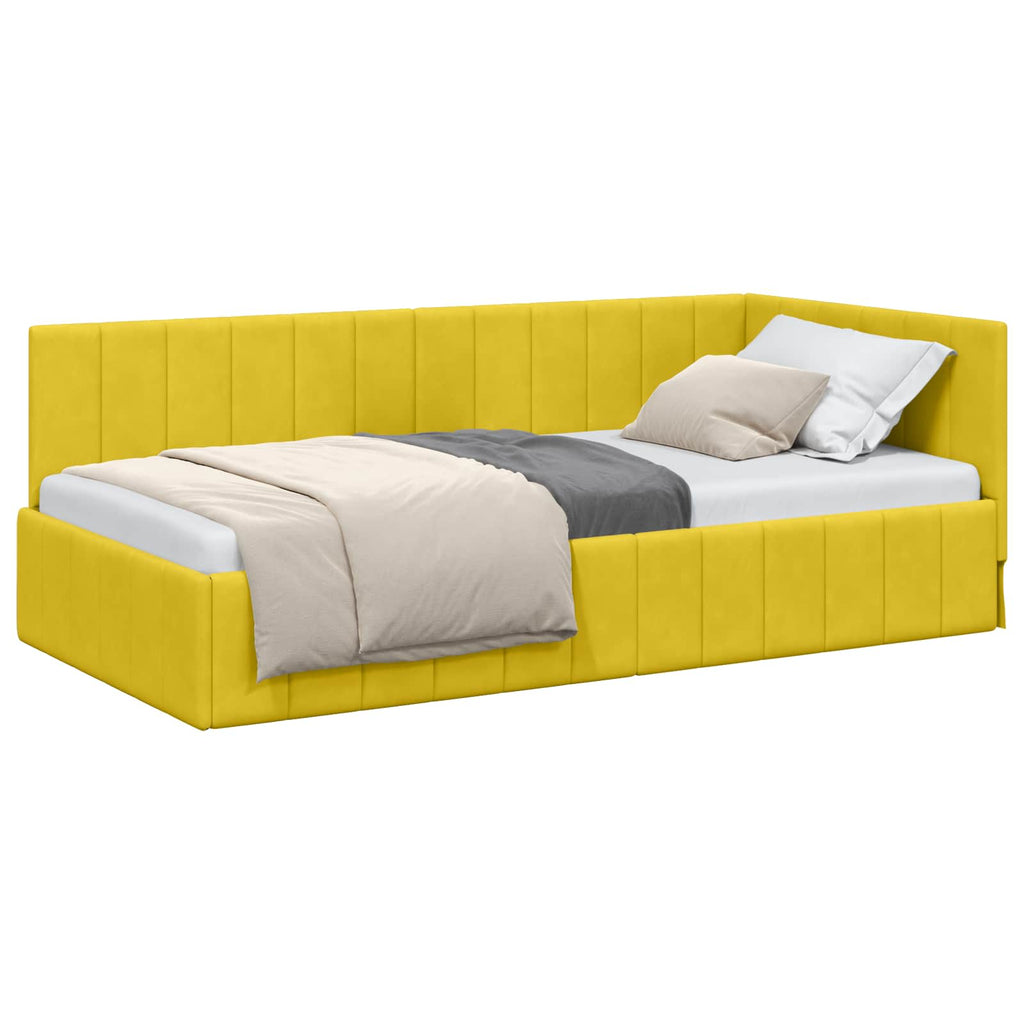 Estructura de cama en esquina Amarillo 100 cm x 200 cm