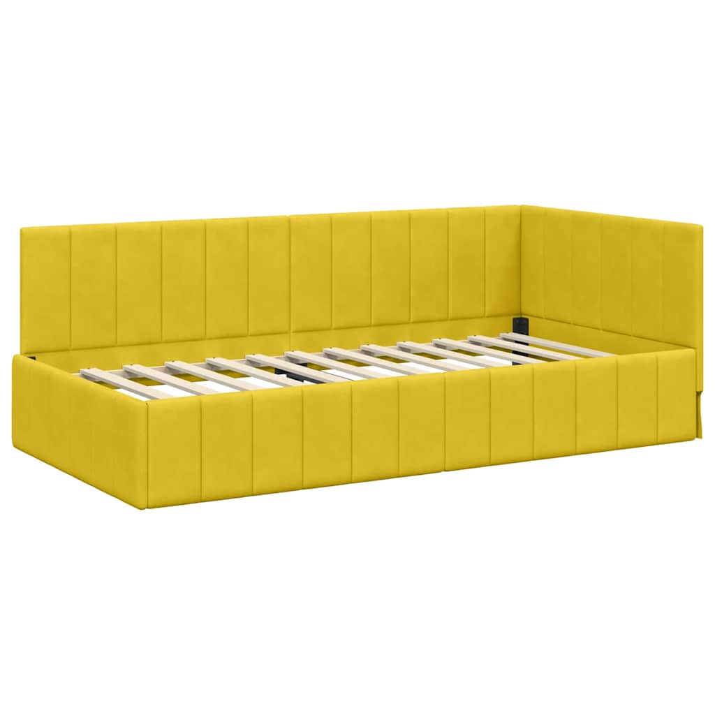 Estructura de cama en esquina Amarillo 100 cm x 200 cm