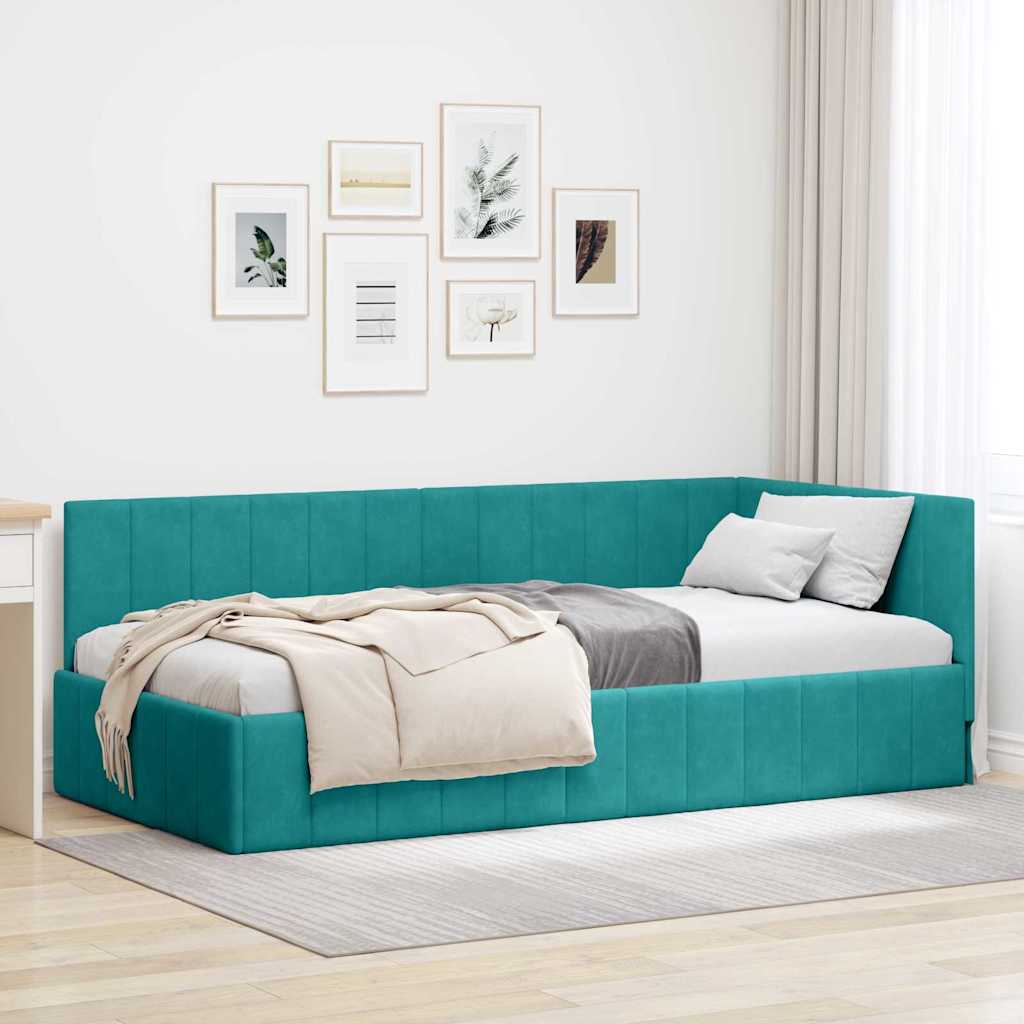 Estructura de cama en esquina Amarillo 100 cm x 200 cm