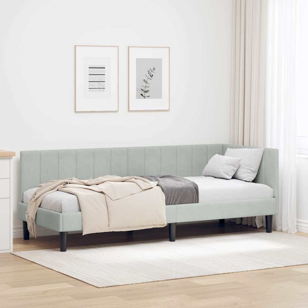 Estrutura de cama de canto Amarelo 100 cm x 200 cm