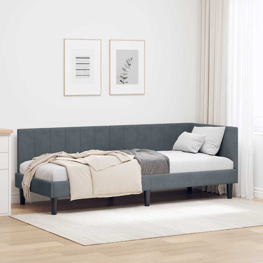 Estrutura de cama de canto Amarelo 100 cm x 200 cm