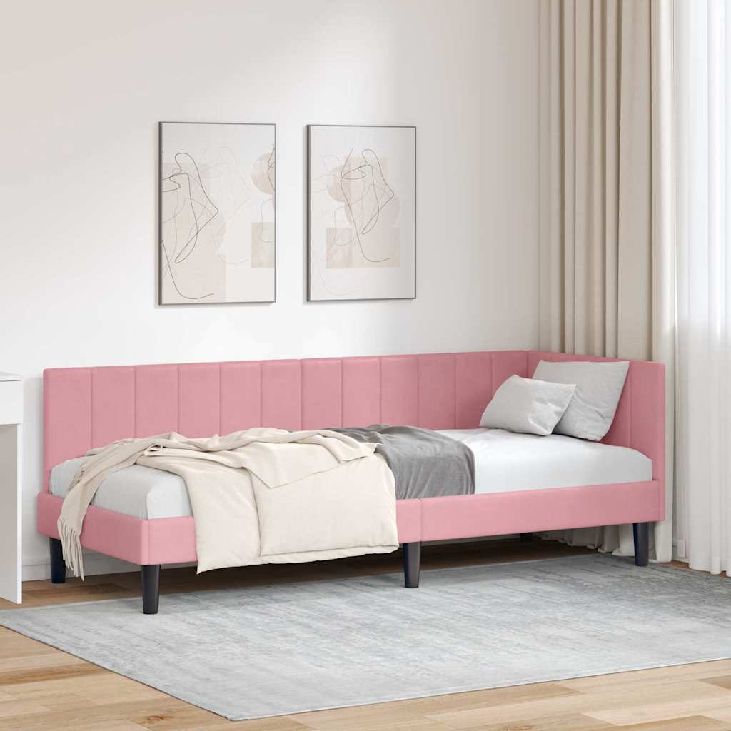 Estrutura de cama de canto Amarelo 100 cm x 200 cm