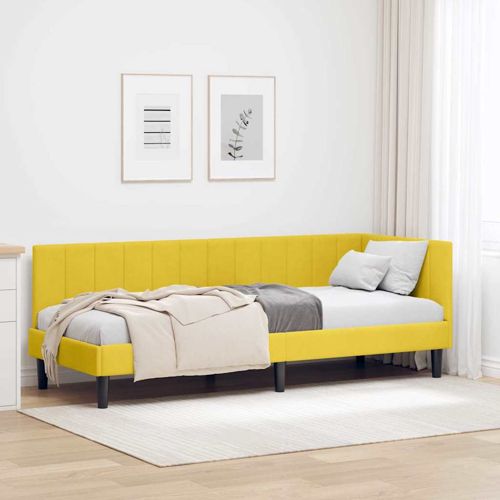 Estrutura de cama de canto Amarelo 100 cm x 200 cm
