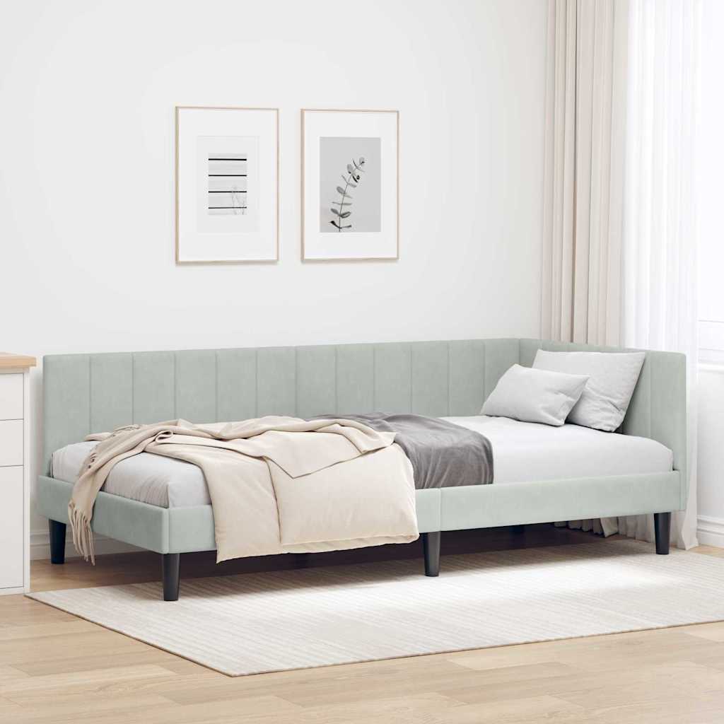 Estrutura de cama de canto Amarelo 100 cm x 200 cm