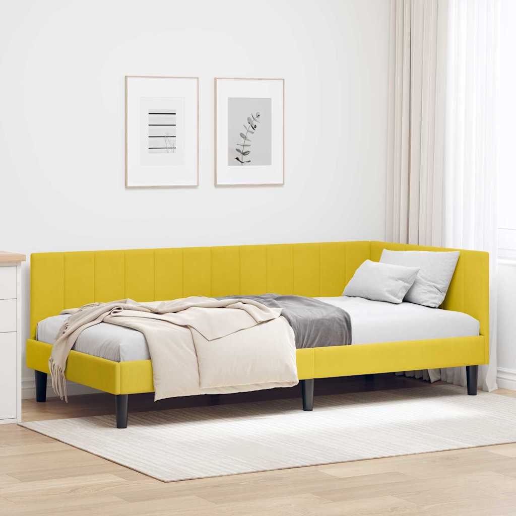 Estrutura de cama de canto Amarelo 100 cm x 200 cm