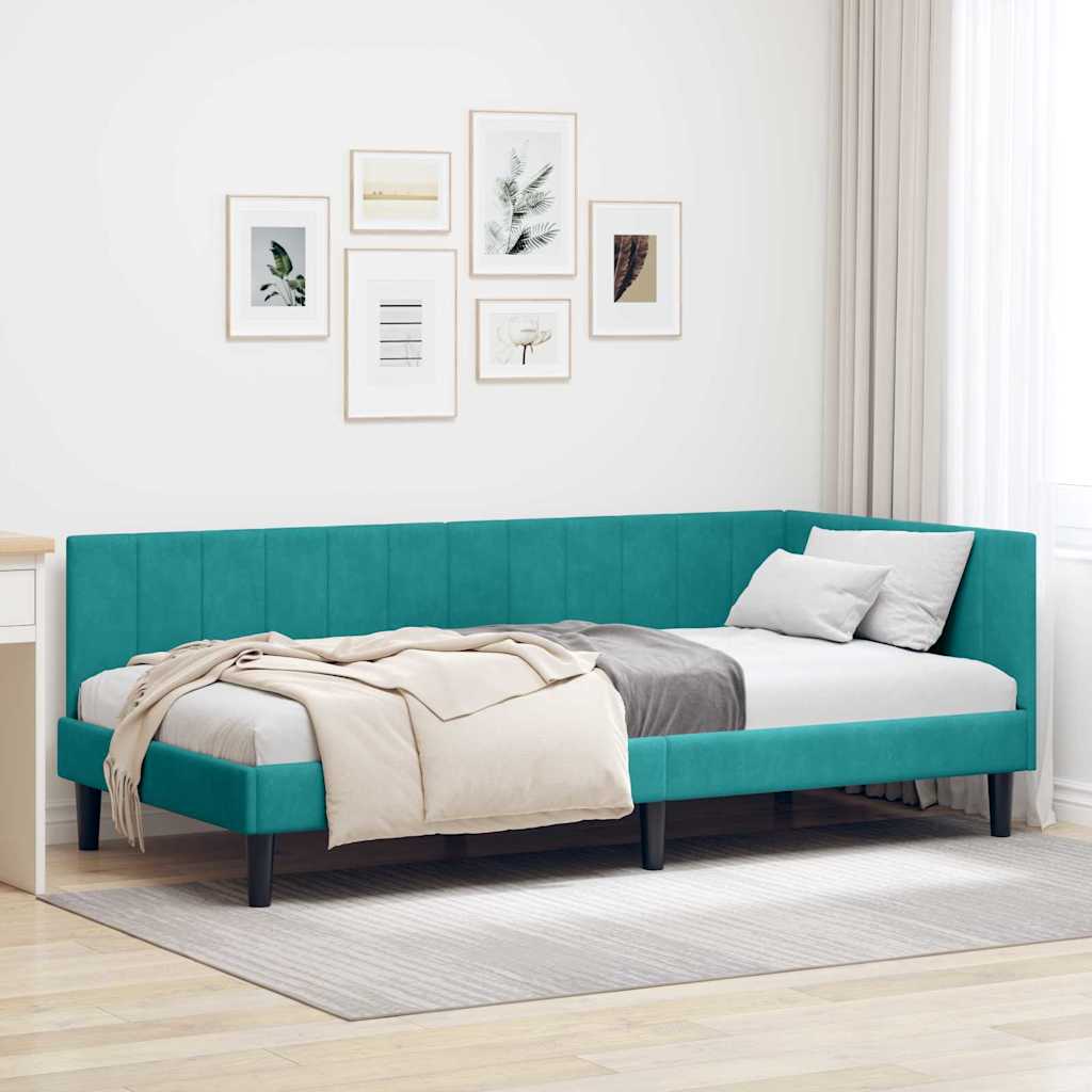 Estrutura de cama de canto Amarelo 100 cm x 200 cm