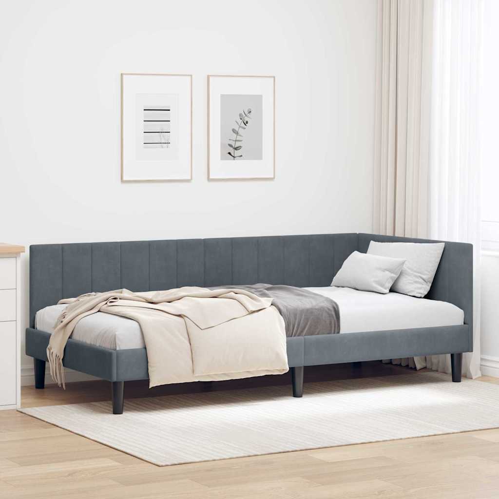 Estrutura de cama de canto Amarelo 100 cm x 200 cm