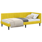 Estructura de cama en esquina Amarillo 100 cm x 200 cm