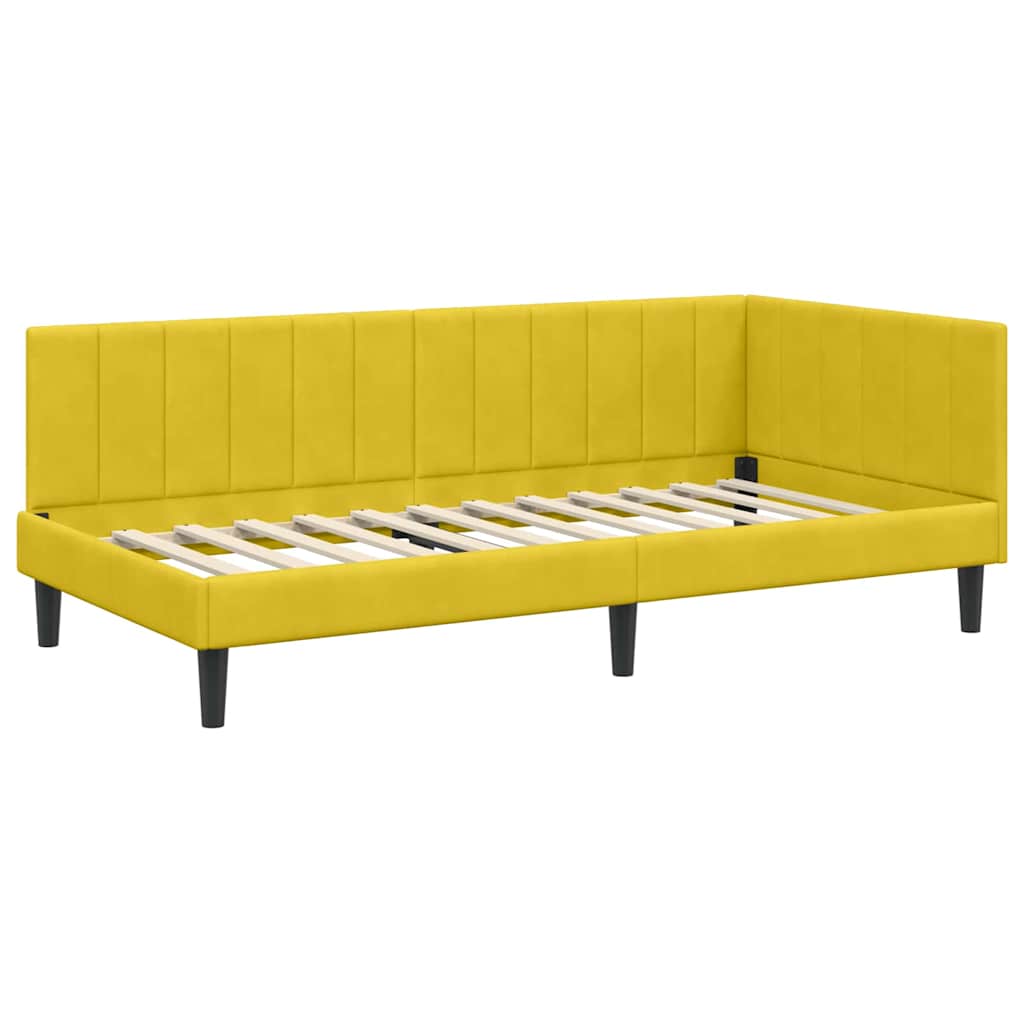 Estructura de cama en esquina Amarillo 100 cm x 200 cm
