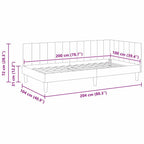 Estructura de cama en esquina Amarillo 100 cm x 200 cm