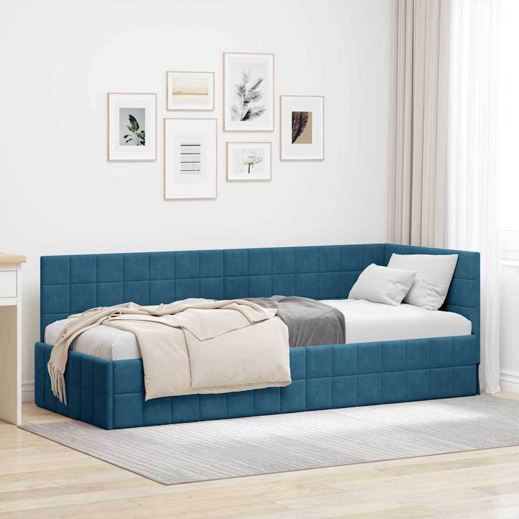 Estrutura de cama de canto Amarelo 100 cm x 200 cm