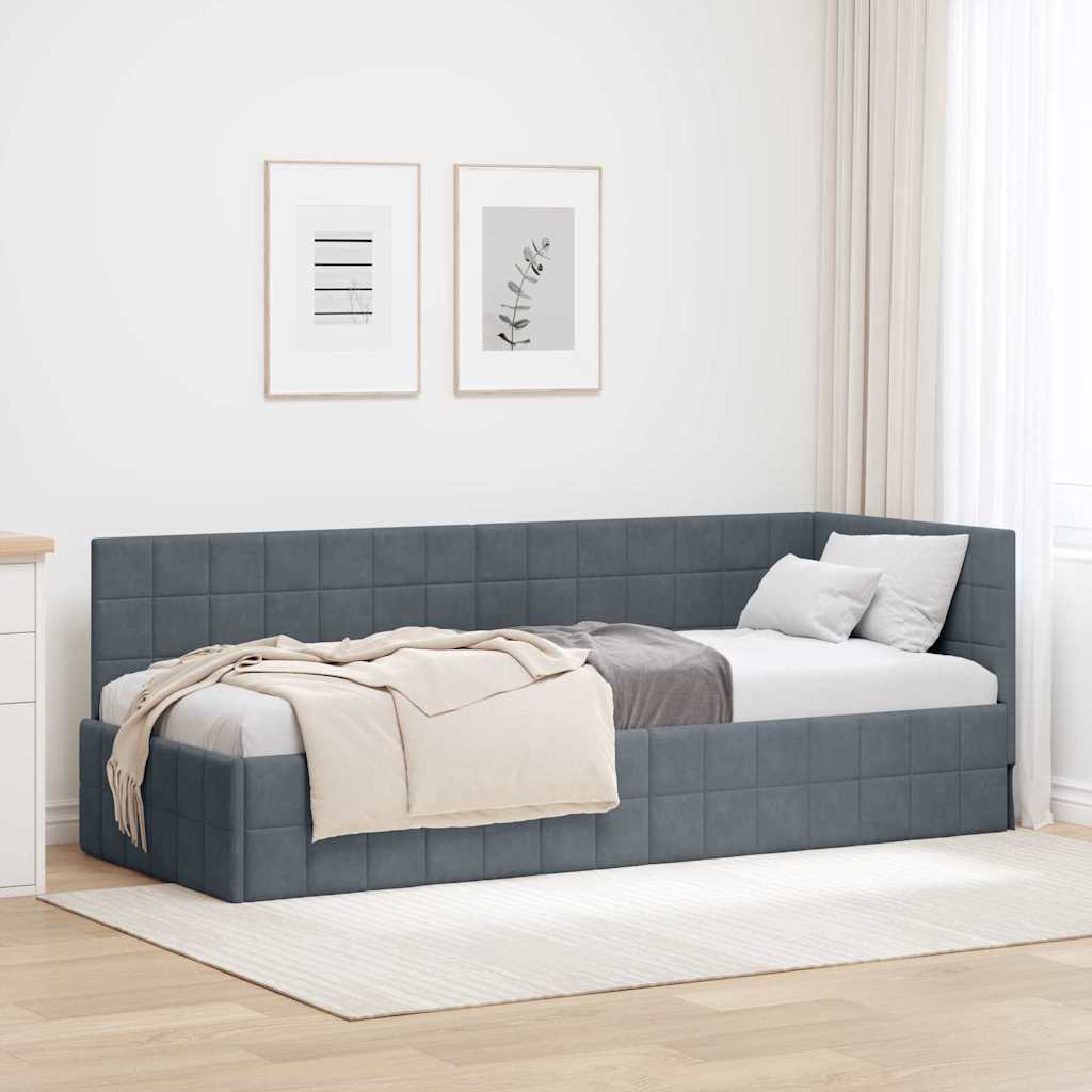 Estrutura de cama de canto Amarelo 100 cm x 200 cm