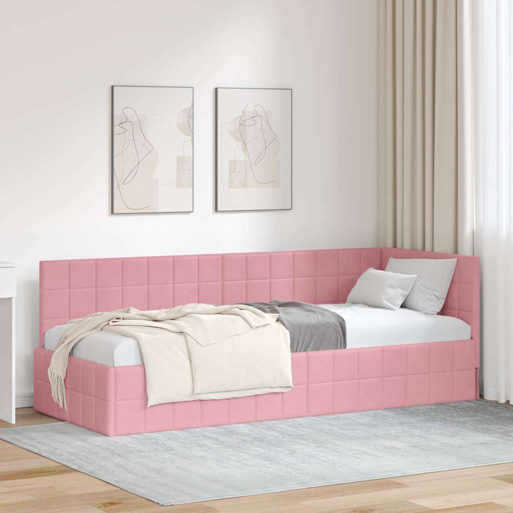 Estrutura de cama de canto Amarelo 100 cm x 200 cm