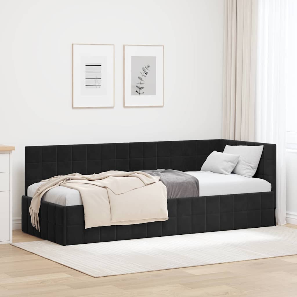 Estrutura de cama de canto Amarelo 100 cm x 200 cm