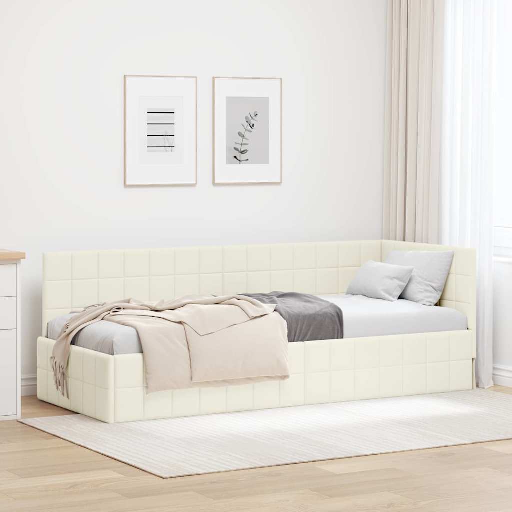Estrutura de cama de canto Amarelo 100 cm x 200 cm