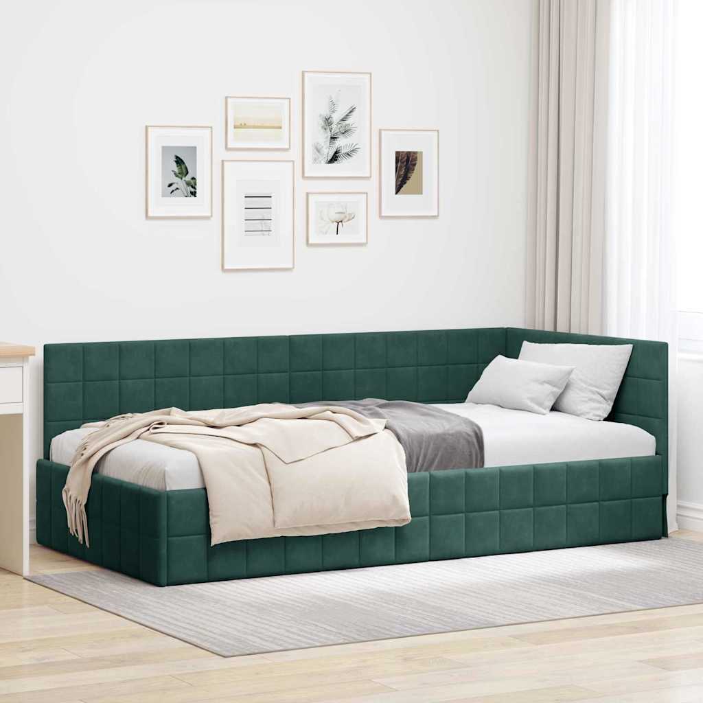 Estrutura de cama de canto Amarelo 100 cm x 200 cm