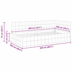 Estructura de cama en esquina Amarillo 100 cm x 200 cm