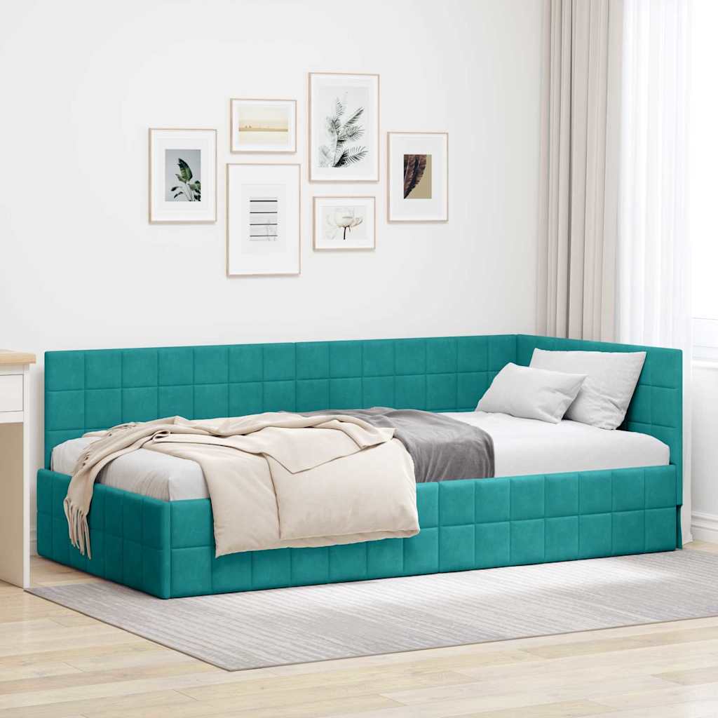 Estrutura de cama de canto Amarelo 100 cm x 200 cm