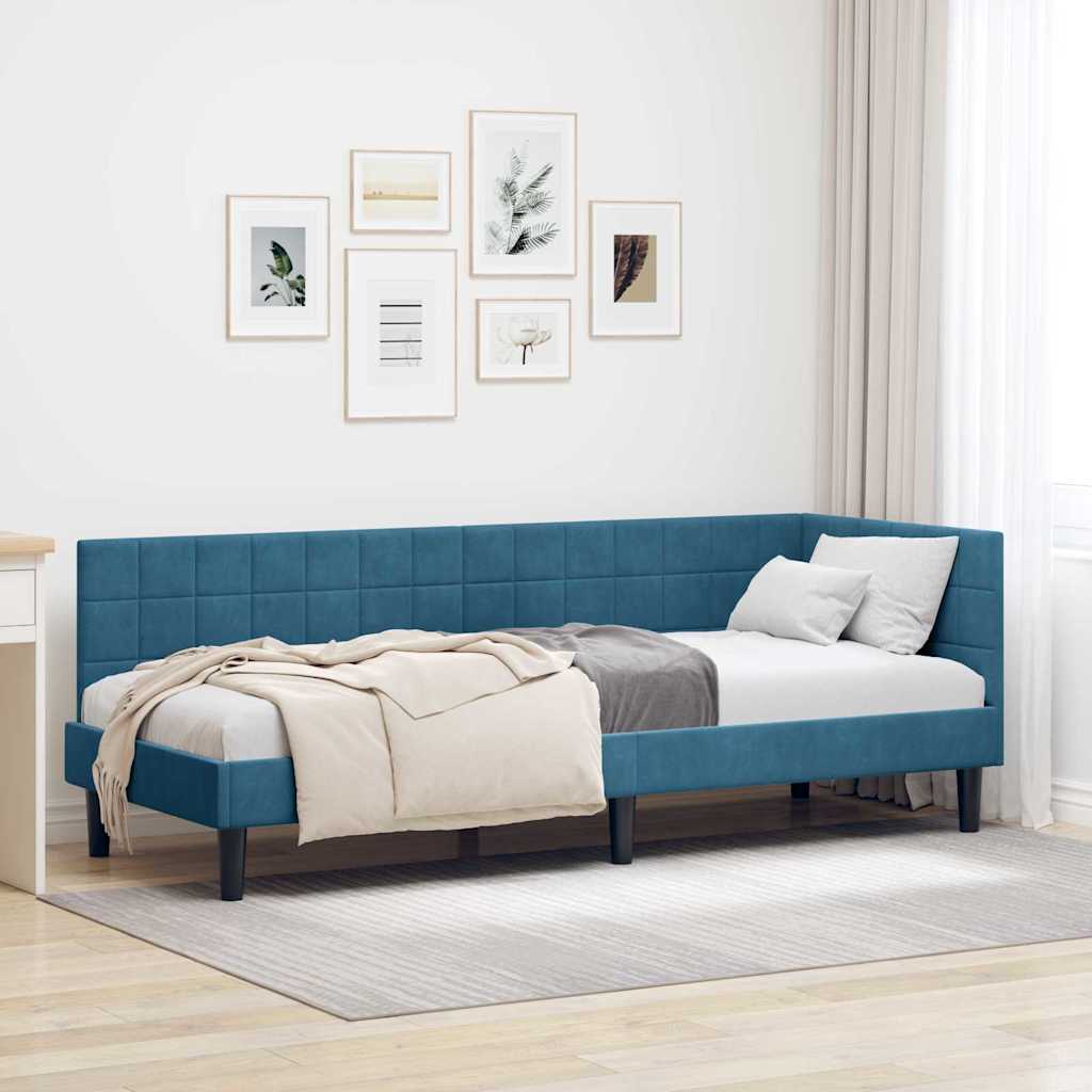 Estructura de cama en esquina Amarillo 100 cm x 200 cm