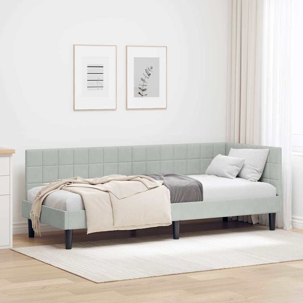 Estructura de cama en esquina Amarillo 100 cm x 200 cm
