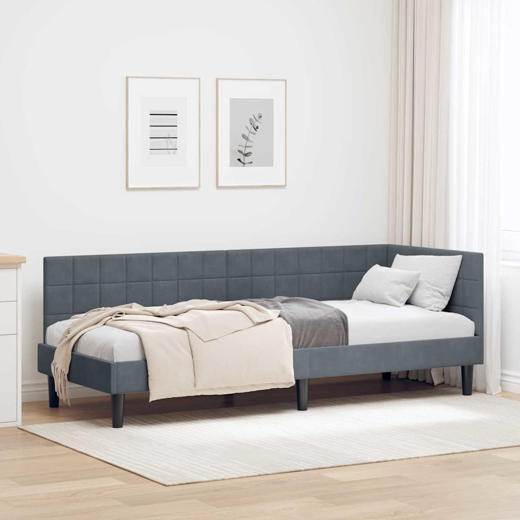 Estructura de cama en esquina Amarillo 100 cm x 200 cm
