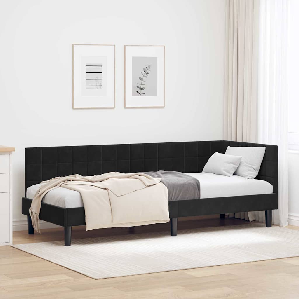 Estructura de cama en esquina Amarillo 100 cm x 200 cm