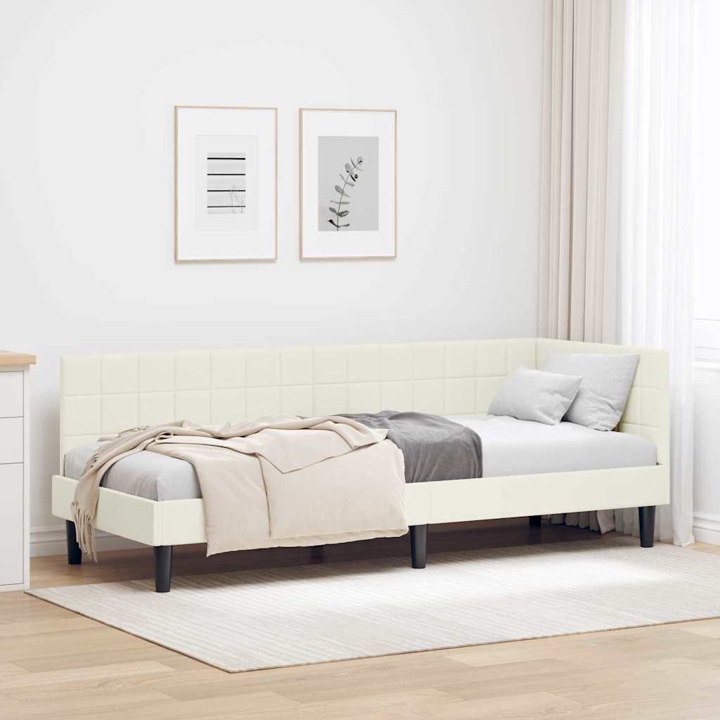 Estructura de cama en esquina Amarillo 100 cm x 200 cm