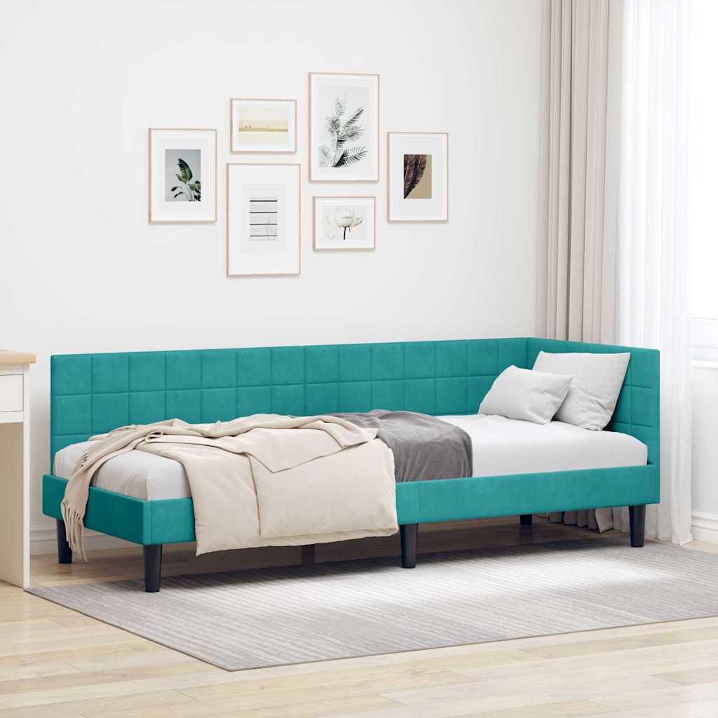 Estructura de cama en esquina Amarillo 100 cm x 200 cm