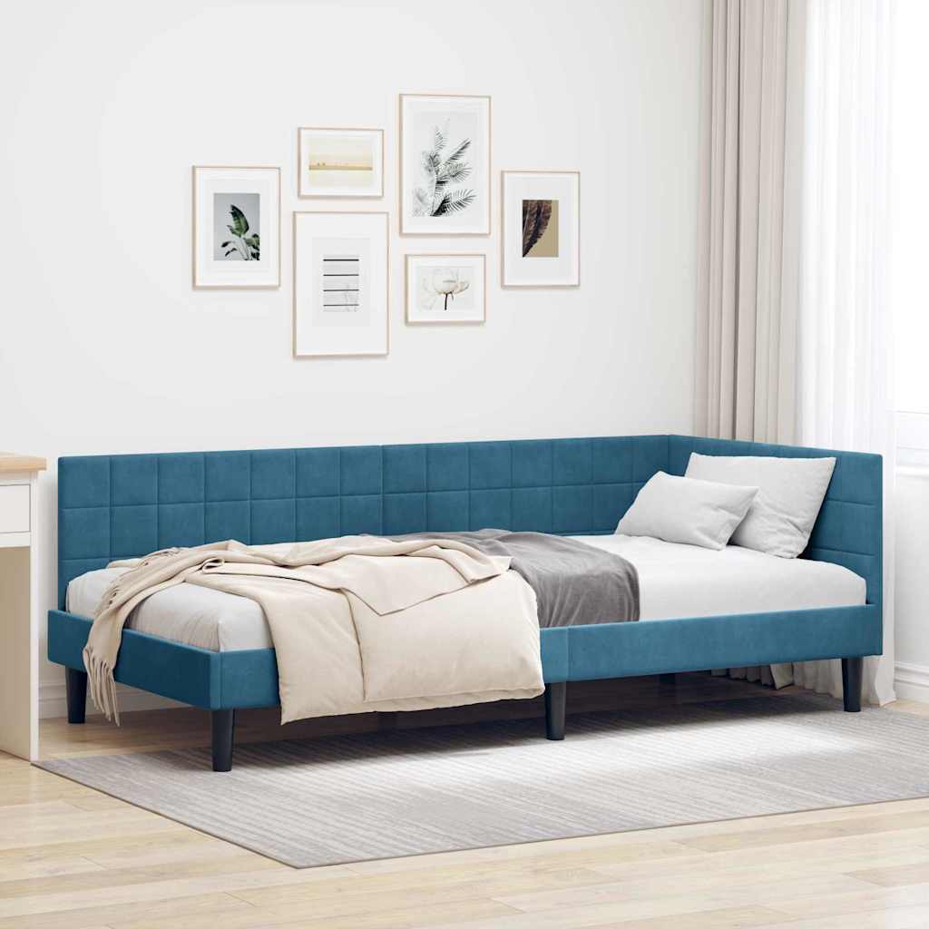 Estructura de cama en esquina Amarillo 100 cm x 200 cm