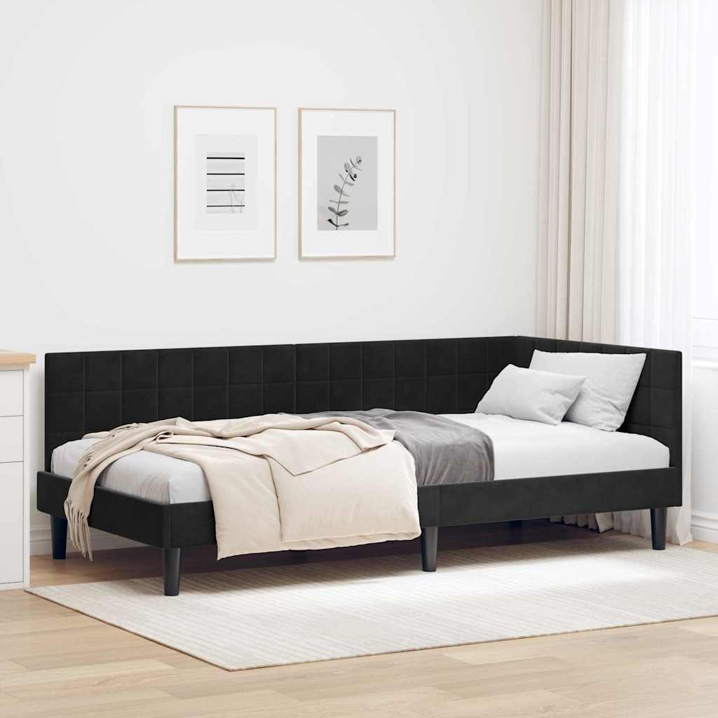 Estructura de cama en esquina Amarillo 100 cm x 200 cm