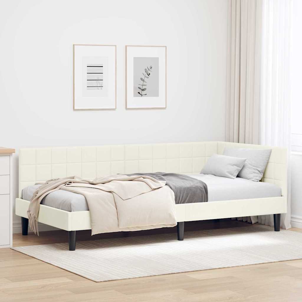 Estructura de cama en esquina Amarillo 100 cm x 200 cm