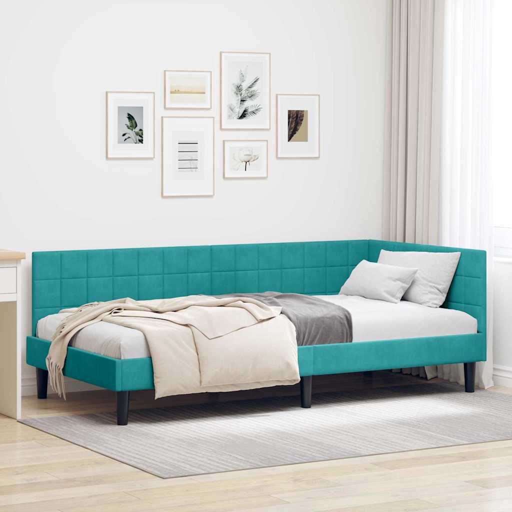 Estructura de cama en esquina Amarillo 100 cm x 200 cm