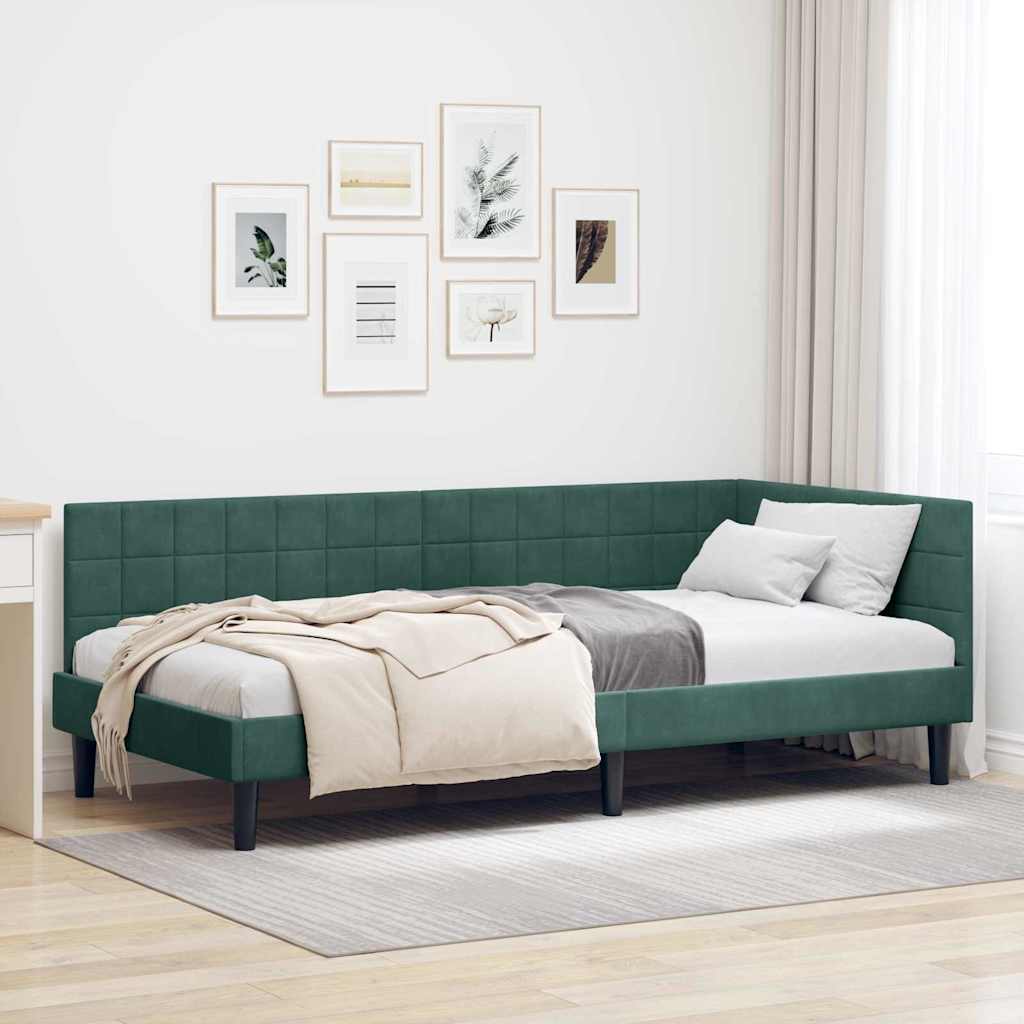 Estructura de cama en esquina Amarillo 100 cm x 200 cm