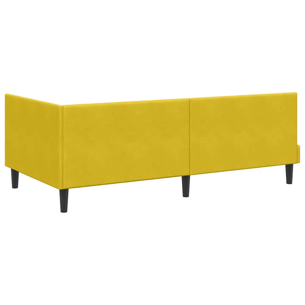 Estructura de cama en esquina Amarillo 100 cm x 200 cm