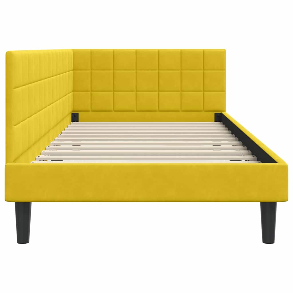 Estructura de cama en esquina Amarillo 100 cm x 200 cm