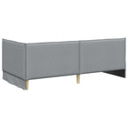 Estructura de cama en esquina Gris Claro 80 x 200 cm tela