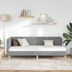 Estructura de cama en esquina Gris Claro 80 x 200 cm tela