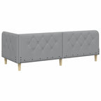 Estructura de cama en esquina Gris Claro 80 x 200 cm tela
