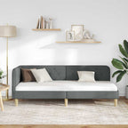 Estructura de cama en esquina Gris oscuro 80 x 200 cm tela